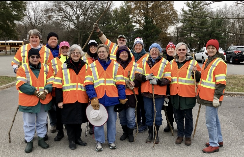 Adopt-A-Highway clean-up crew on Mount Vernon Highway.